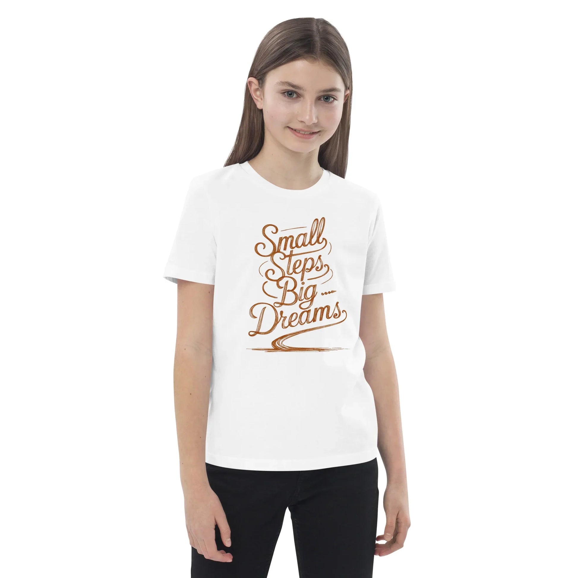 Organic Cotton Kids T-Shirt | Small Steps Big Dreams - AwRans Clothing