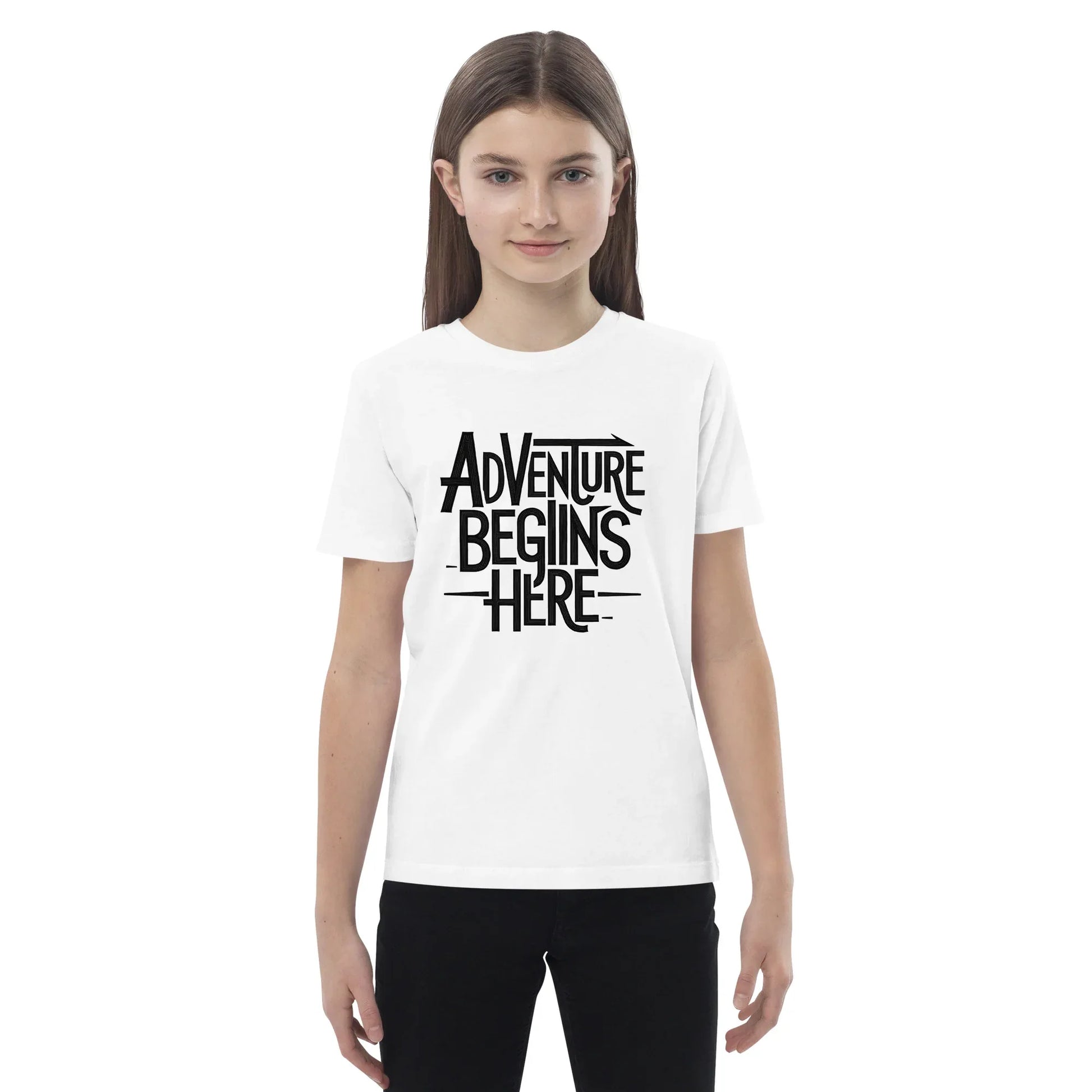 Organic Cotton Kids T-Shirt | Adventure Begins Here - AwRans Clothing