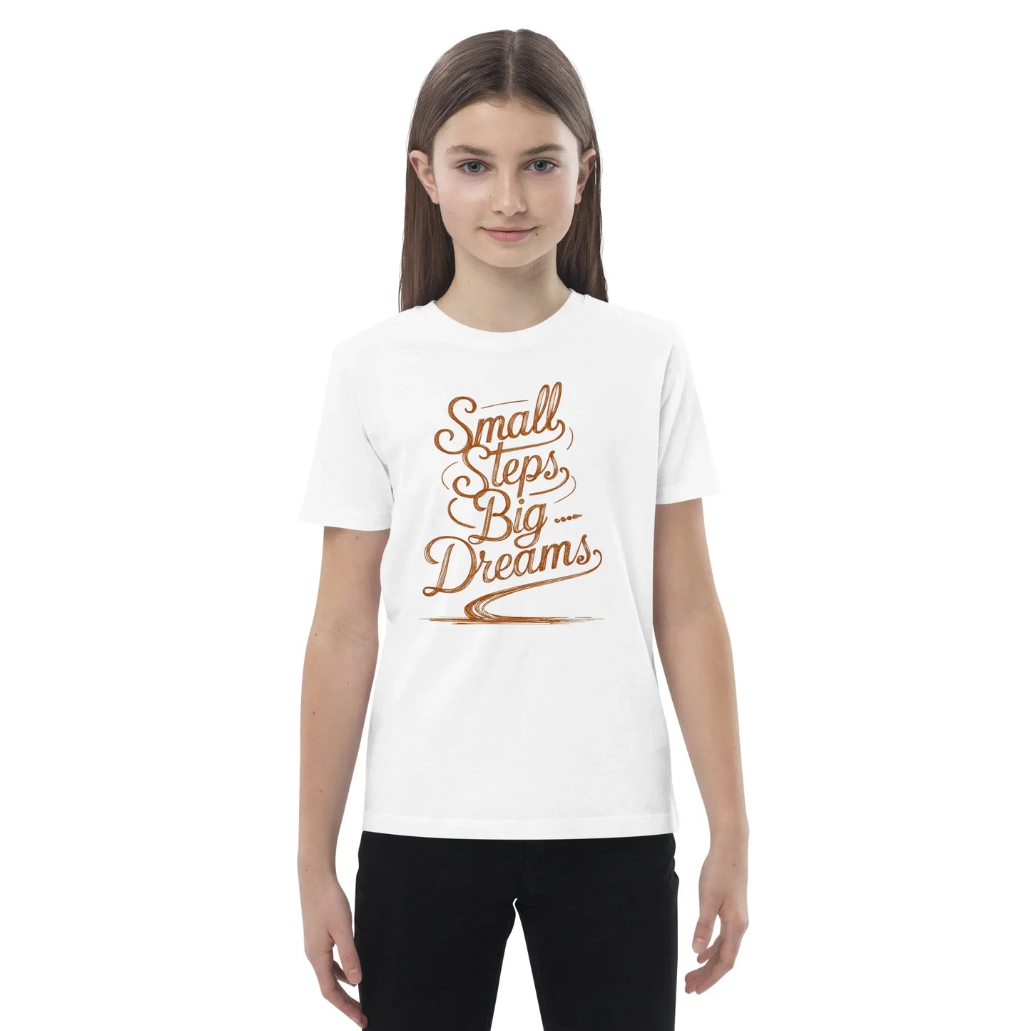 Organic Cotton Kids T-Shirt | Small Steps Big Dreams - AwRans Clothing