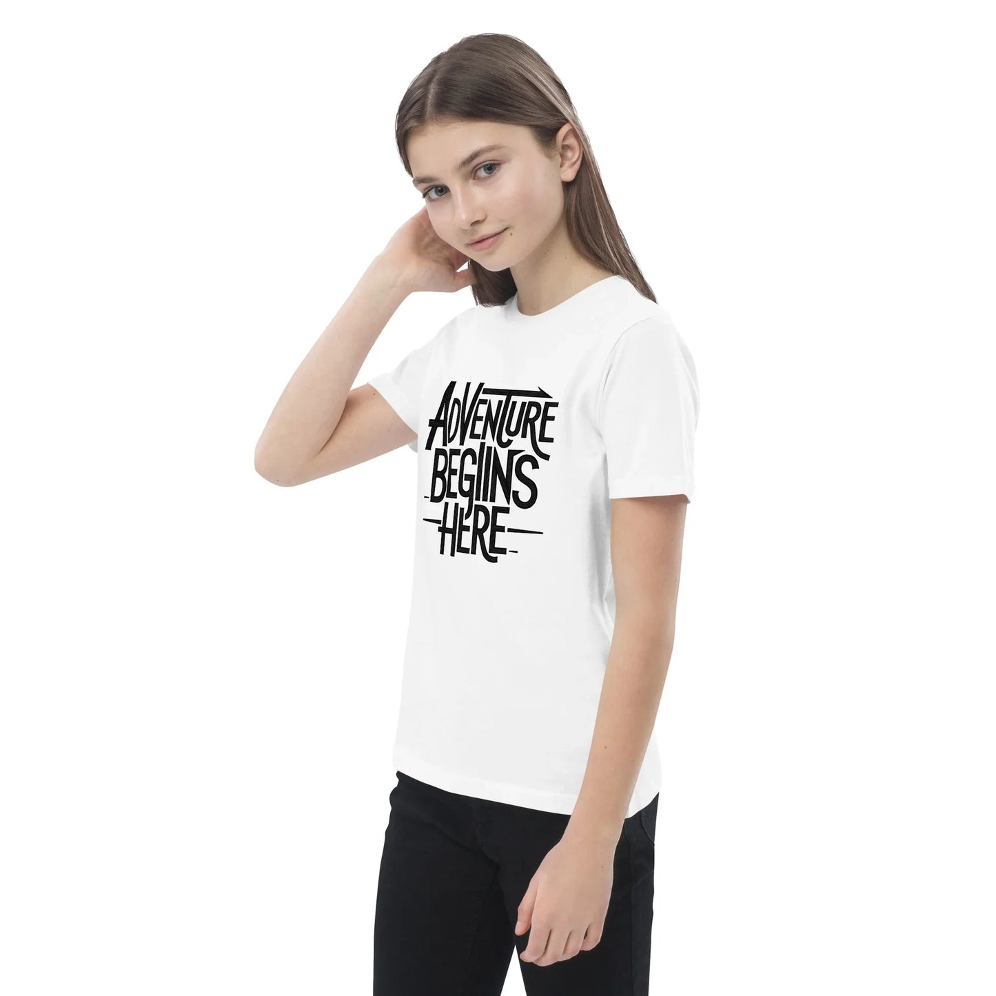 Organic Cotton Kids T-Shirt | Adventure Begins Here - AwRans Clothing