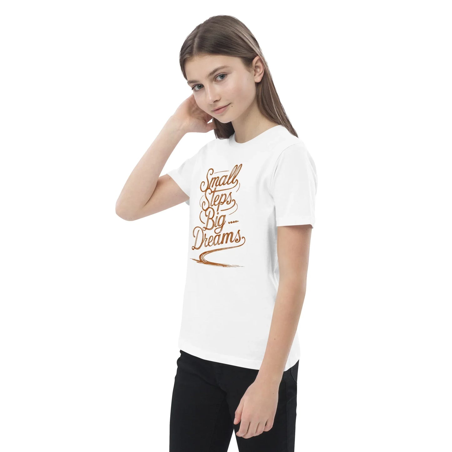 Organic Cotton Kids T-Shirt | Small Steps Big Dreams - AwRans Clothing