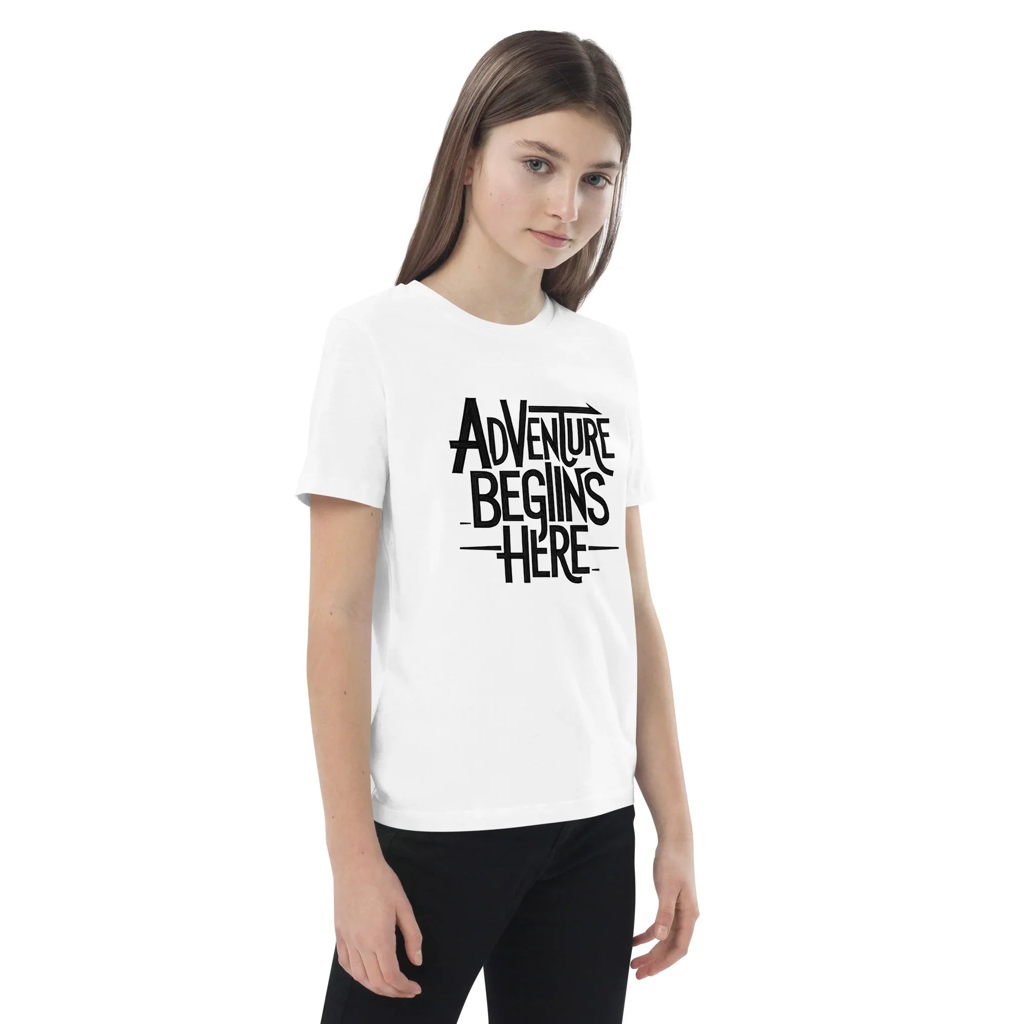 Organic Cotton Kids T-Shirt | Adventure Begins Here - AwRans Clothing