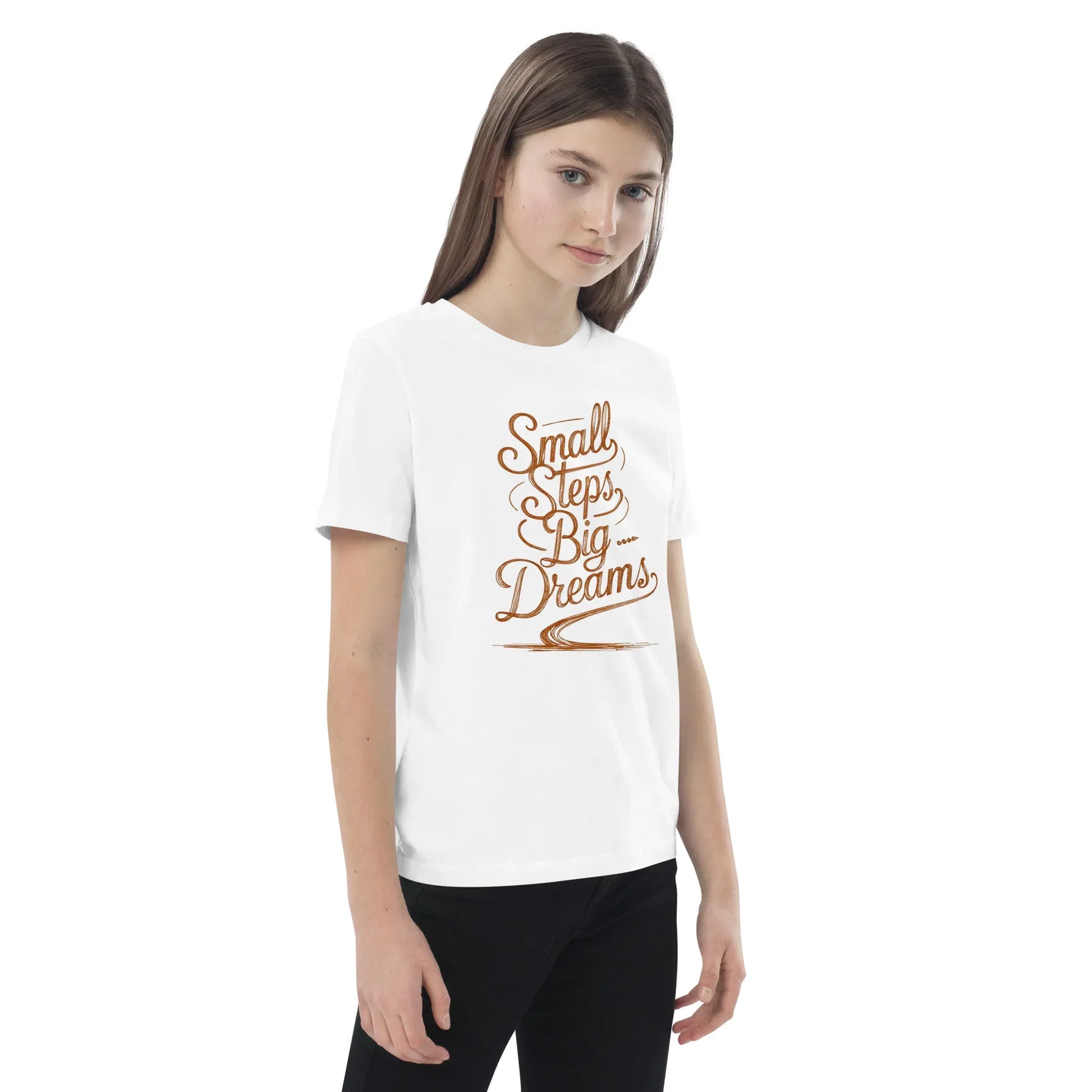 Organic Cotton Kids T-Shirt | Small Steps Big Dreams - AwRans Clothing