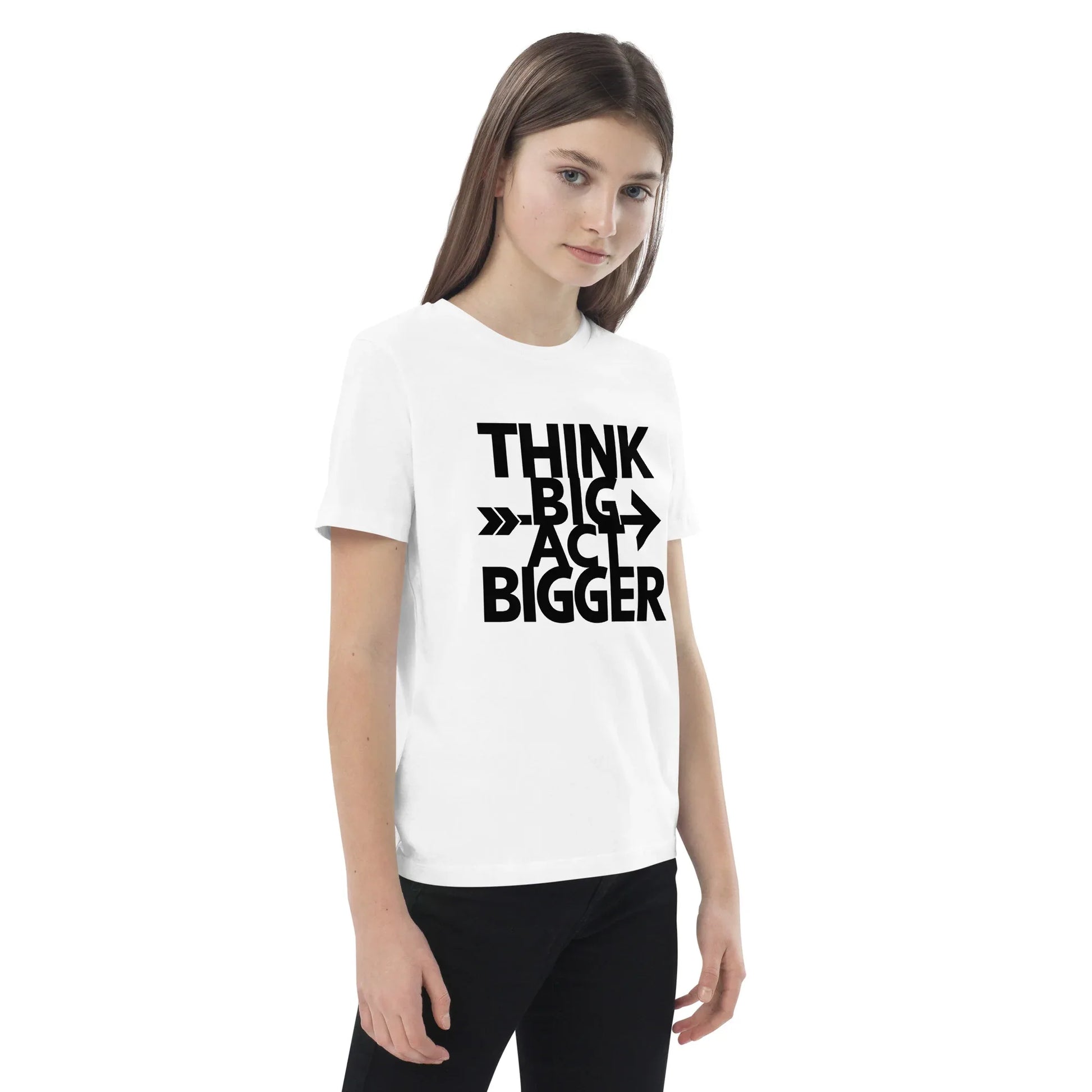 Organic Cotton Kids T-Shirt | Think Big Act Bigger - AwRans Clothing
