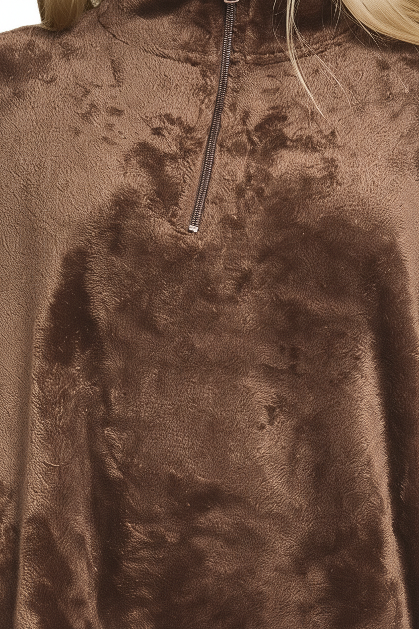 Luxe Cozy Faux Fur Half-Zip Pullover pullover AwRans Premium p12_6
