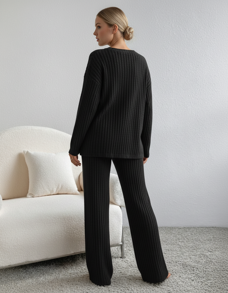 Cozy Chic Ribbed Knit Lounge Set