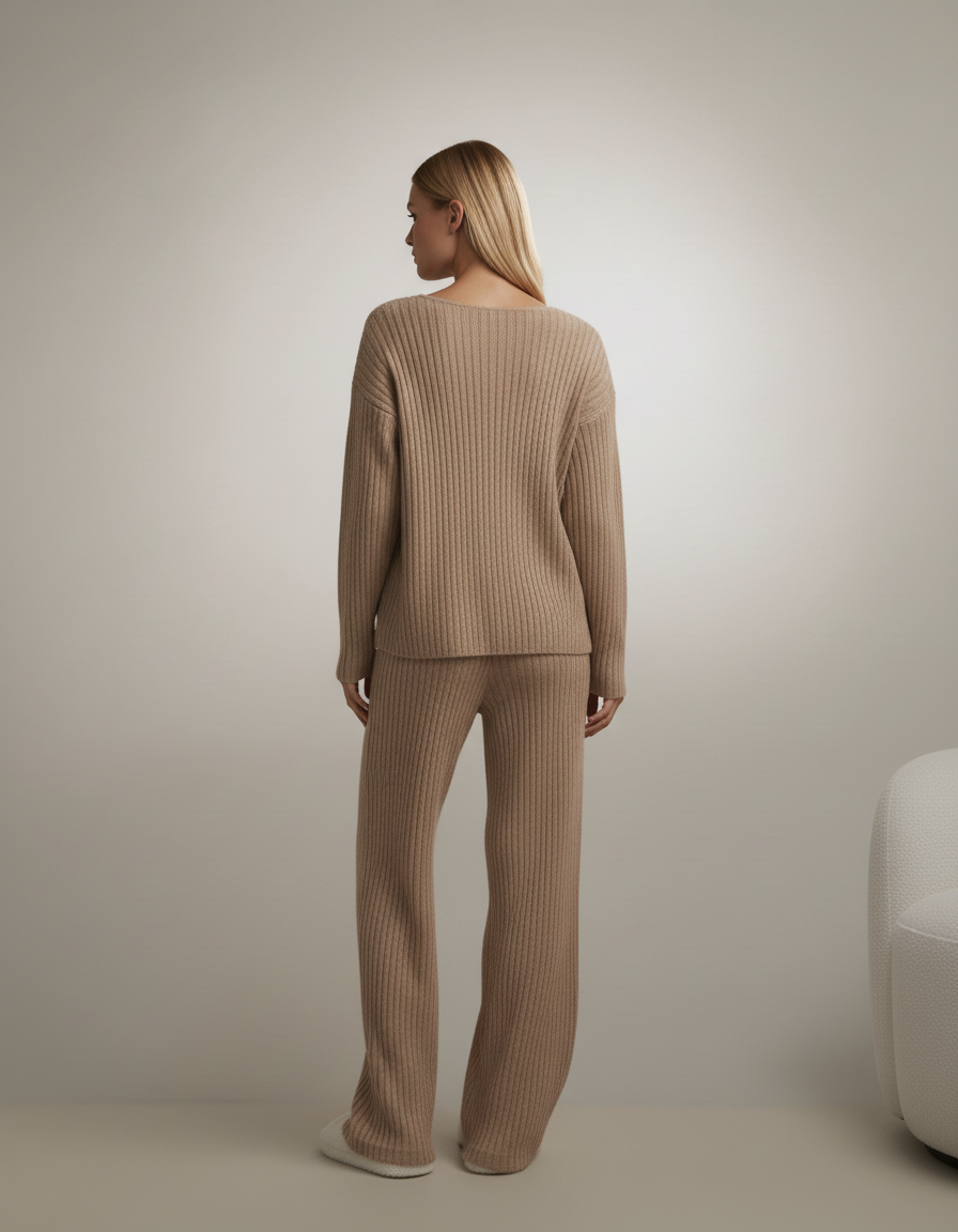 Cozy Chic Ribbed Knit Lounge Set