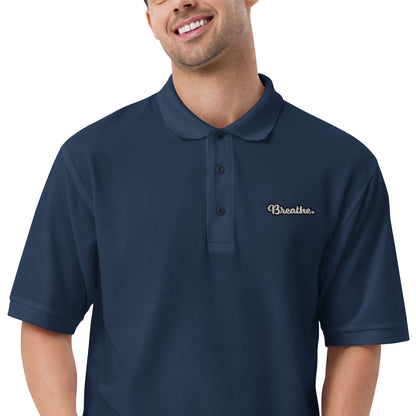 Breathe - Embroidered Men's Premium Polo Shirt