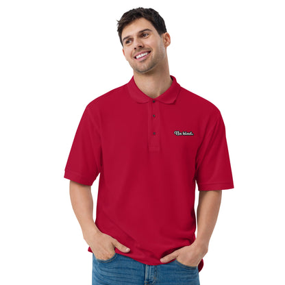 Be Kind - Embroidered Men's Premium Polo Shirt