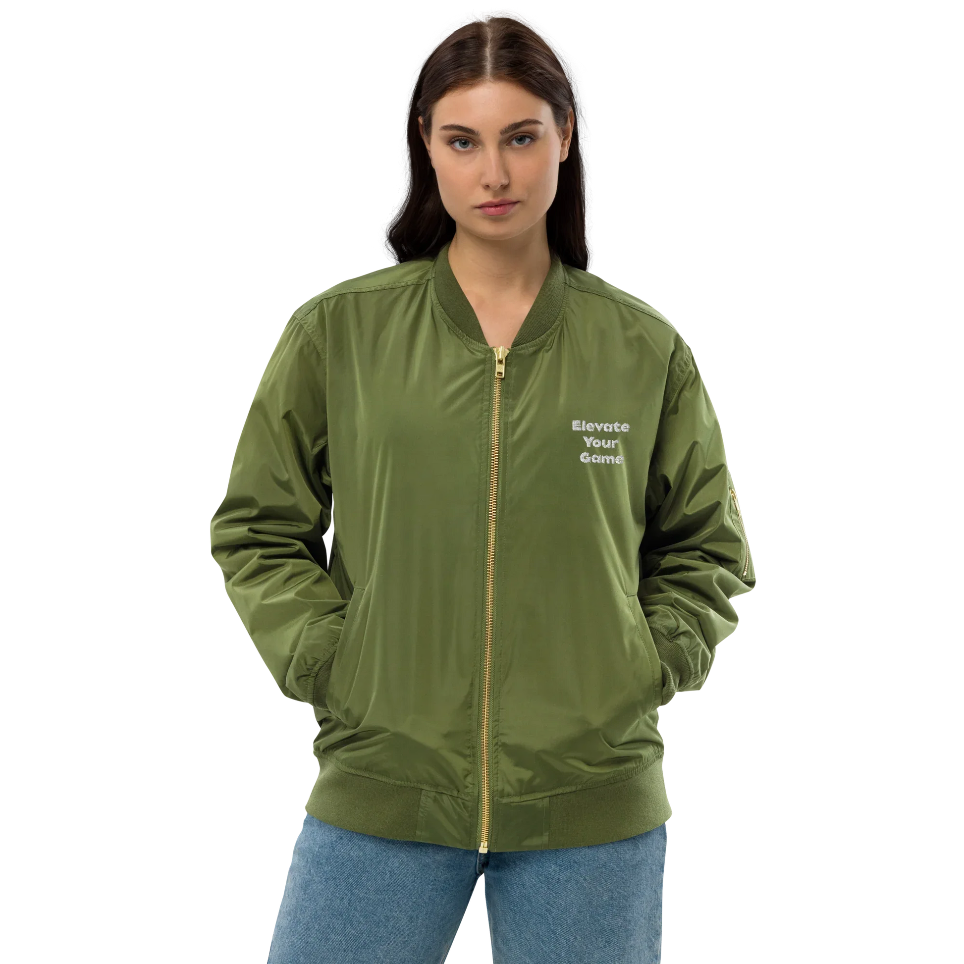 Unisex | Elevate Your Game - Premium Recycled Bomber Jacket - AwRans Clothing