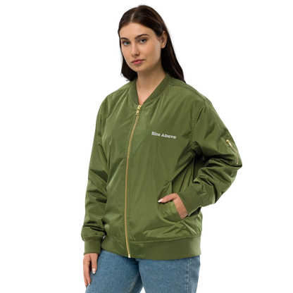 Unisex | Rise Above - Premium Recycled Bomber Jacket - AwRans Clothing