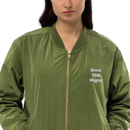 Unisex | Own The Night - Premium Recycled Bomber Jacket - AwRans Clothing