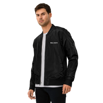 Unisex | Rise Above - Premium Recycled Bomber Jacket - AwRans Clothing