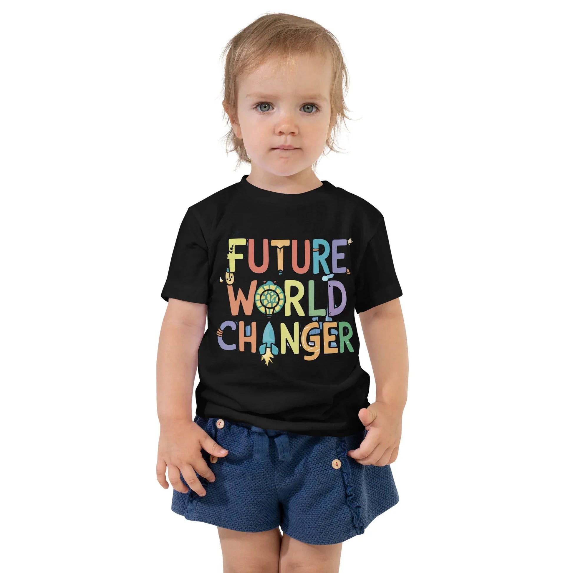 Toddler Short Sleeve Tee | Future World Changer - AwRans Clothing