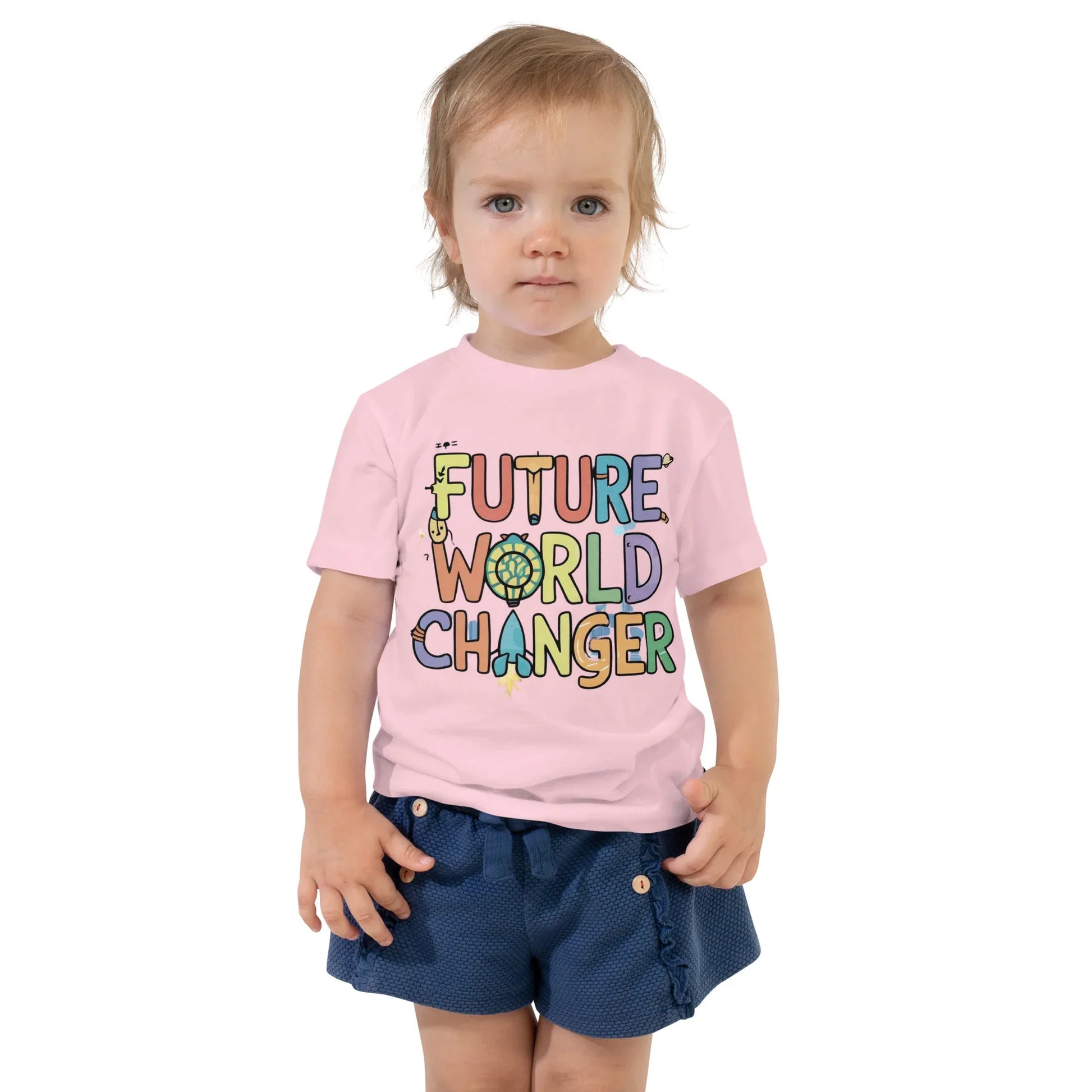 Toddler Short Sleeve Tee | Future World Changer - AwRans Clothing