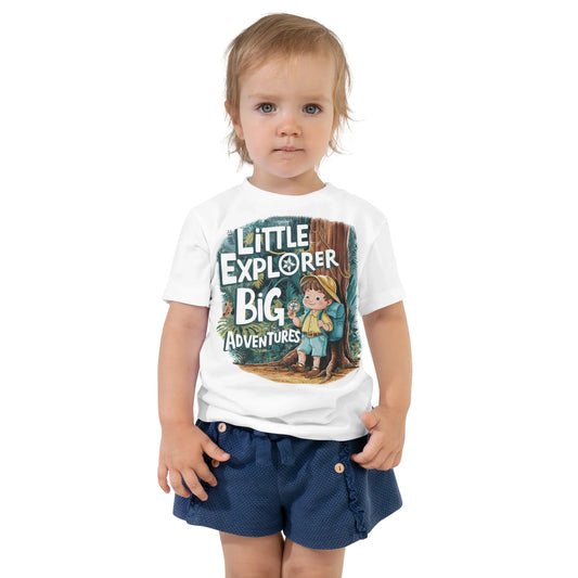 Toddler Short Sleeve Tee | Little Explorer Big Adventures - AwRans Clothing