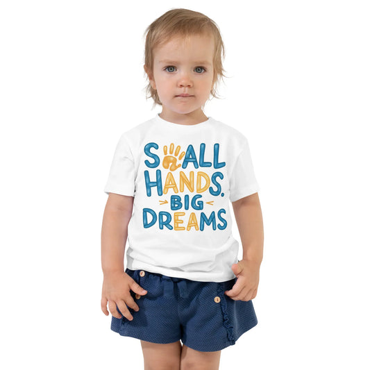 Toddler Short Sleeve Tee | Small Hands Big Dreams - AwRans Clothing