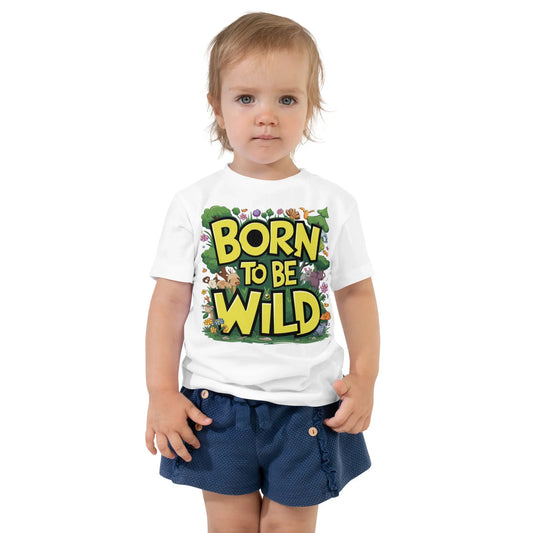 Toddler Short Sleeve Tee | Born To Be Wild - AwRans Clothing