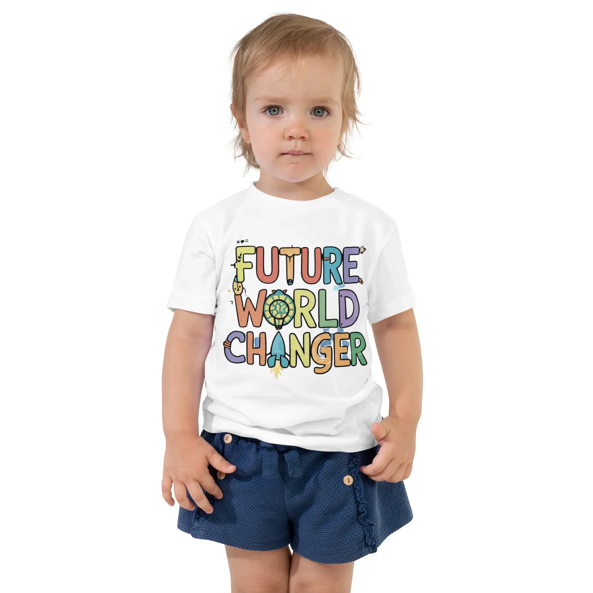 Toddler Short Sleeve Tee | Future World Changer - AwRans Clothing