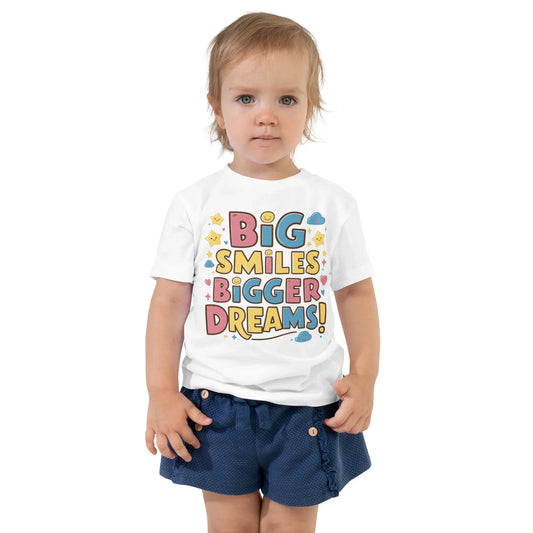 Toddler Short Sleeve Tee | Big Smiles Bigger Dreams! - AwRans Clothing