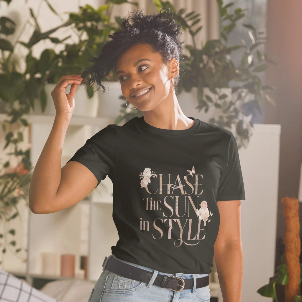 Short-Sleeve Women's T-Shirt | Chase The Sun In Style - AwRans Clothing
