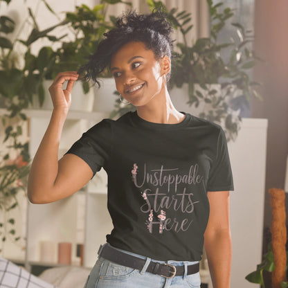 Short-Sleeve Women's T-Shirt | Unstoppablr Starts Here - AwRans Clothing