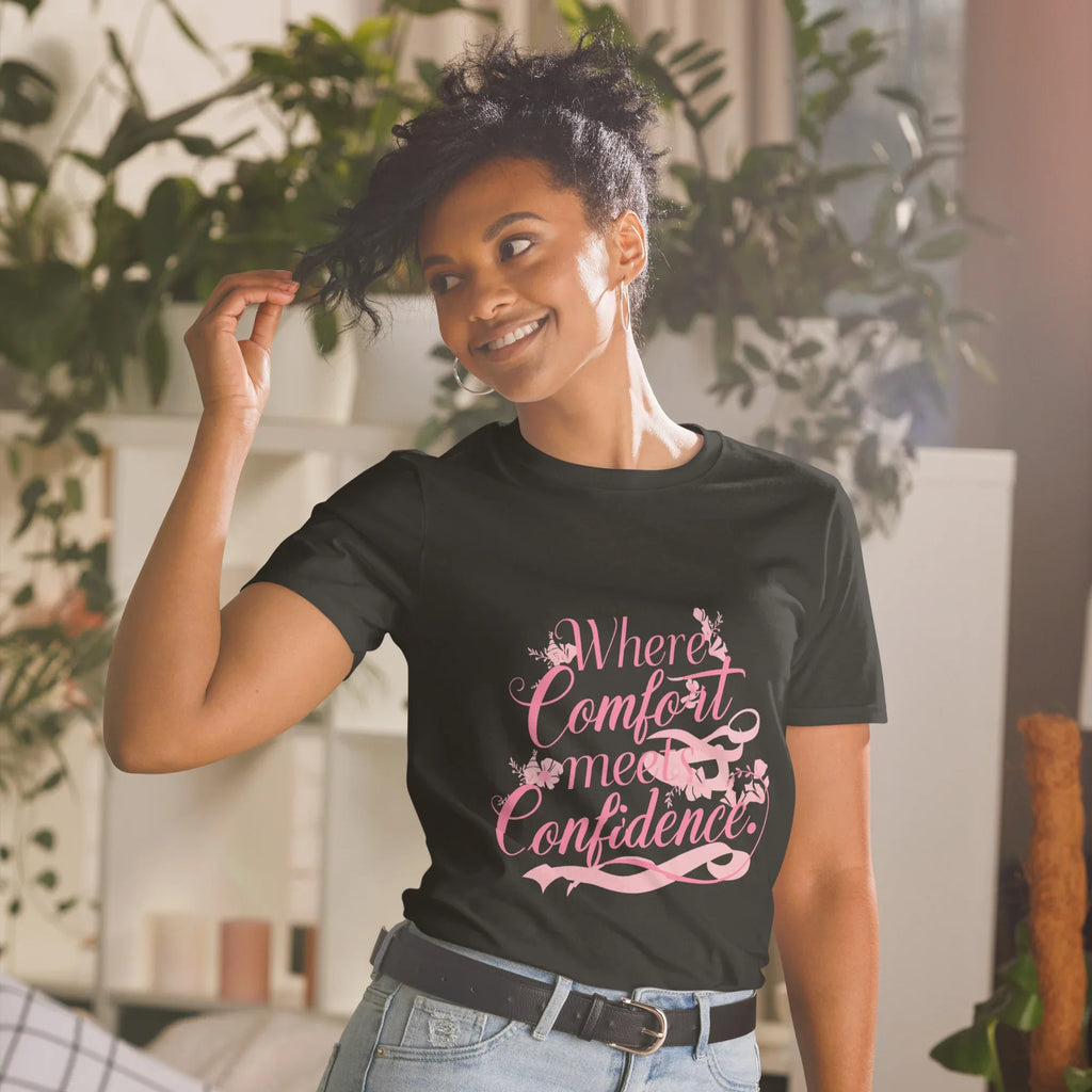 Short-Sleeve Women's T-Shirt | Where Comfort Meets Confidence Black T-Shirt AwRans Clothing unisex-basic-softstyle-t-shirt-black-front-67b05c3e9be1a
