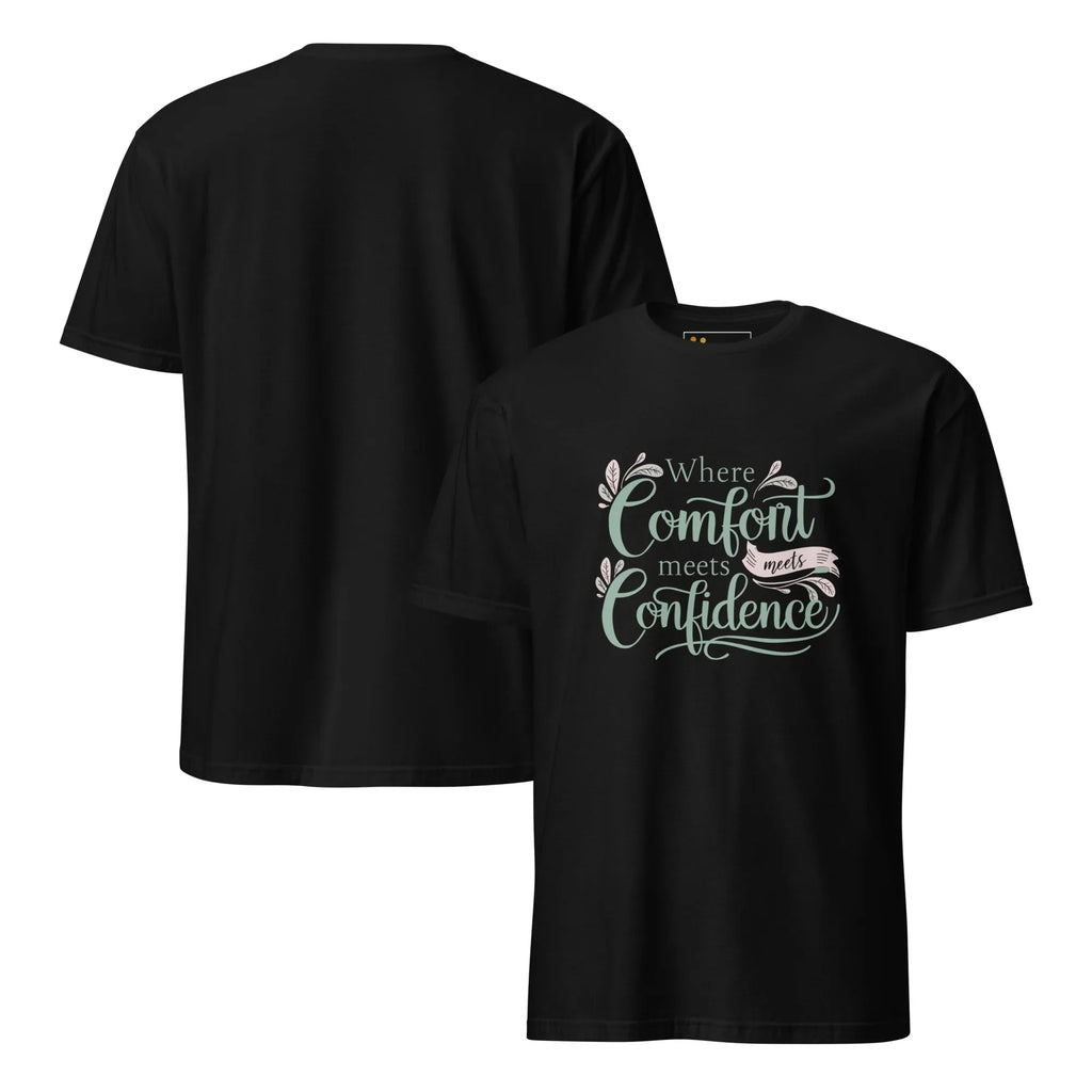 Short-Sleeve Women's T-Shirt | Where Comfort Meets Confidence T-Shirt AwRans Clothing unisex-basic-softstyle-t-shirt-black-front-and-back-67b05d55ab29f