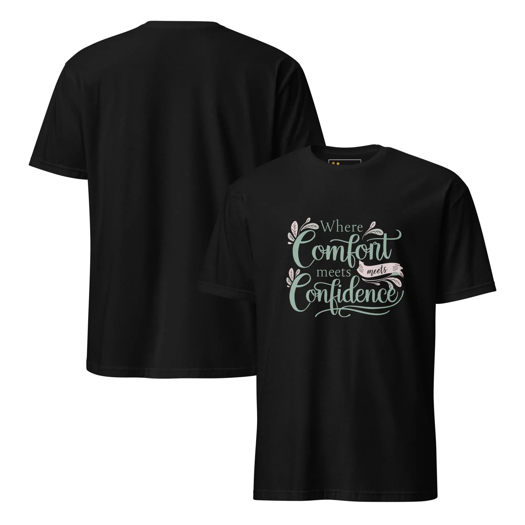 Short-Sleeve Women's T-Shirt | Where Comfort Meets Confidence T-Shirt AwRans Clothing unisex-basic-softstyle-t-shirt-black-front-and-back-67b05d55ab29f