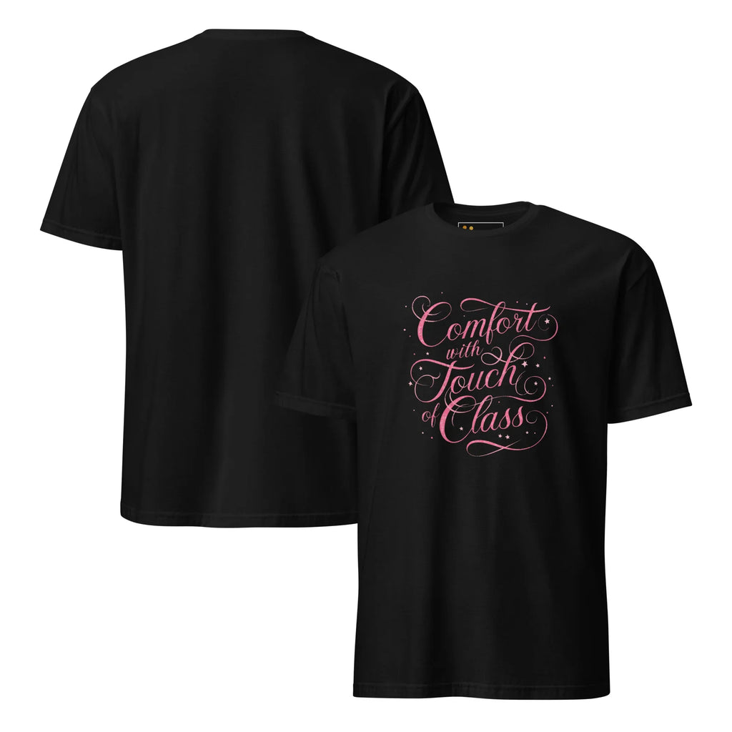 Short-Sleeve Women's T-Shirt | Comfort With Touch Of Class T-Shirt AwRans Clothing unisex-basic-softstyle-t-shirt-black-front-and-back-67b05e83896bc