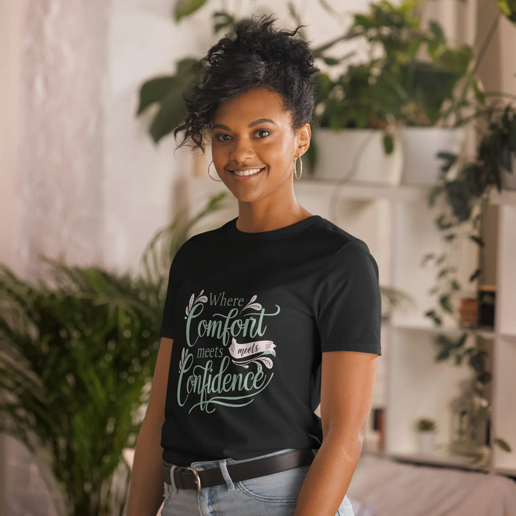 Short-Sleeve Women's T-Shirt | Where Comfort Meets Confidence T-Shirt AwRans Clothing unisex-basic-softstyle-t-shirt-black-left-front-67b05d5623868
