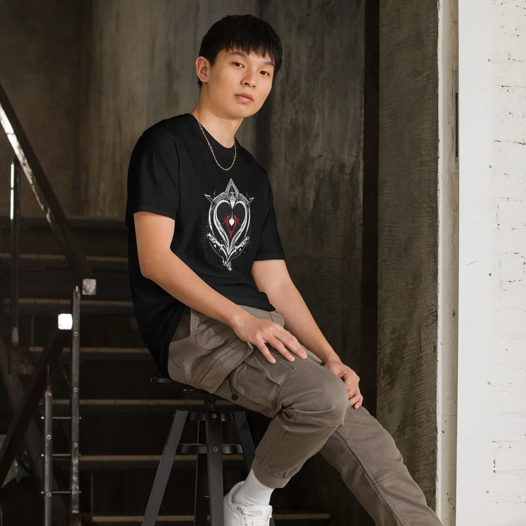 Unisex | Black Heart Candle Short-Sleeve T-Shirt t-shirt AwRans Clothing unisex-basic-softstyle-t-shirt-black-right-front-65f29eaad7e71
