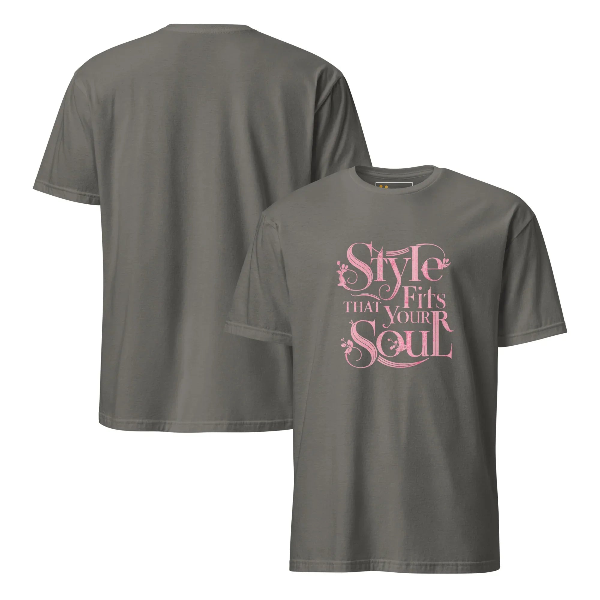 Short-Sleeve Women's T-Shirt | Style That Fits Your Soul T-Shirt AwRans Clothing unisex-basic-softstyle-t-shirt-charcoal-front-and-back-67b052b2d3b7b