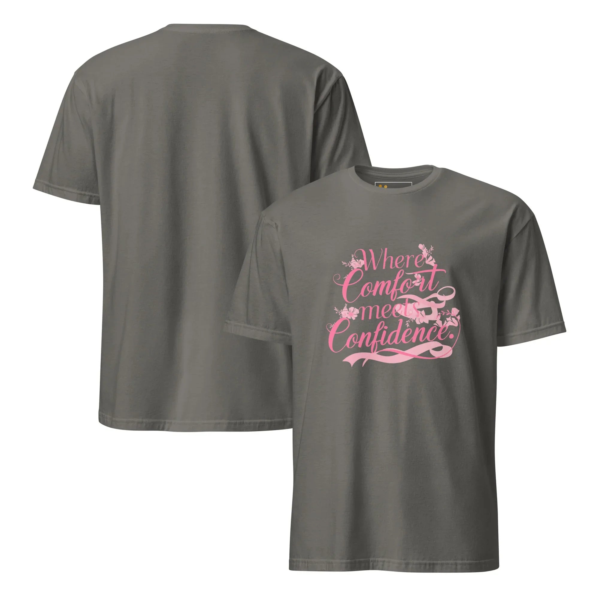 Short-Sleeve Women's T-Shirt | Where Comfort Meets Confidence T-Shirt AwRans Clothing unisex-basic-softstyle-t-shirt-charcoal-front-and-back-67b05c3ec3350