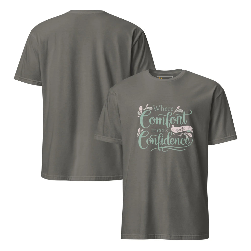 Short-Sleeve Women's T-Shirt | Where Comfort Meets Confidence T-Shirt AwRans Clothing unisex-basic-softstyle-t-shirt-charcoal-front-and-back-67b05d55d3780