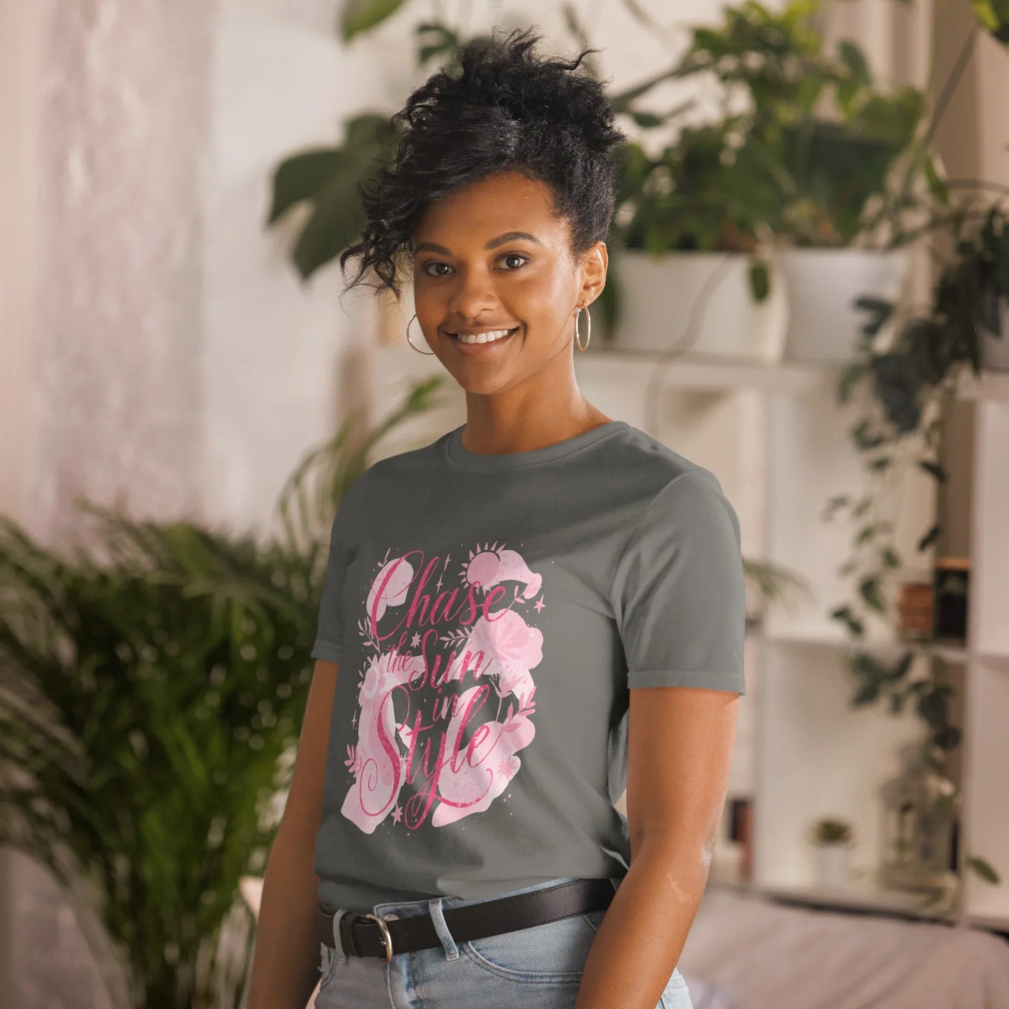 Short-Sleeve Women's T-Shirt | Chase The Sun In Style - AwRans Clothing