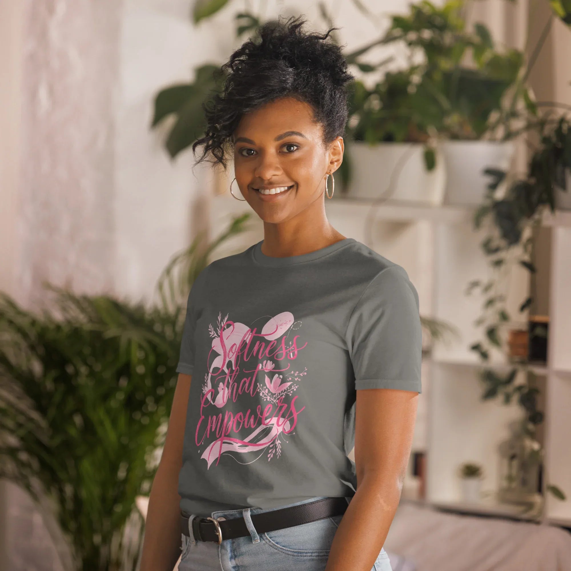Short-Sleeve Women's T-Shirt | Softness That Empowers T-Shirt AwRans Clothing unisex-basic-softstyle-t-shirt-charcoal-left-front-67b0144d8f0bc