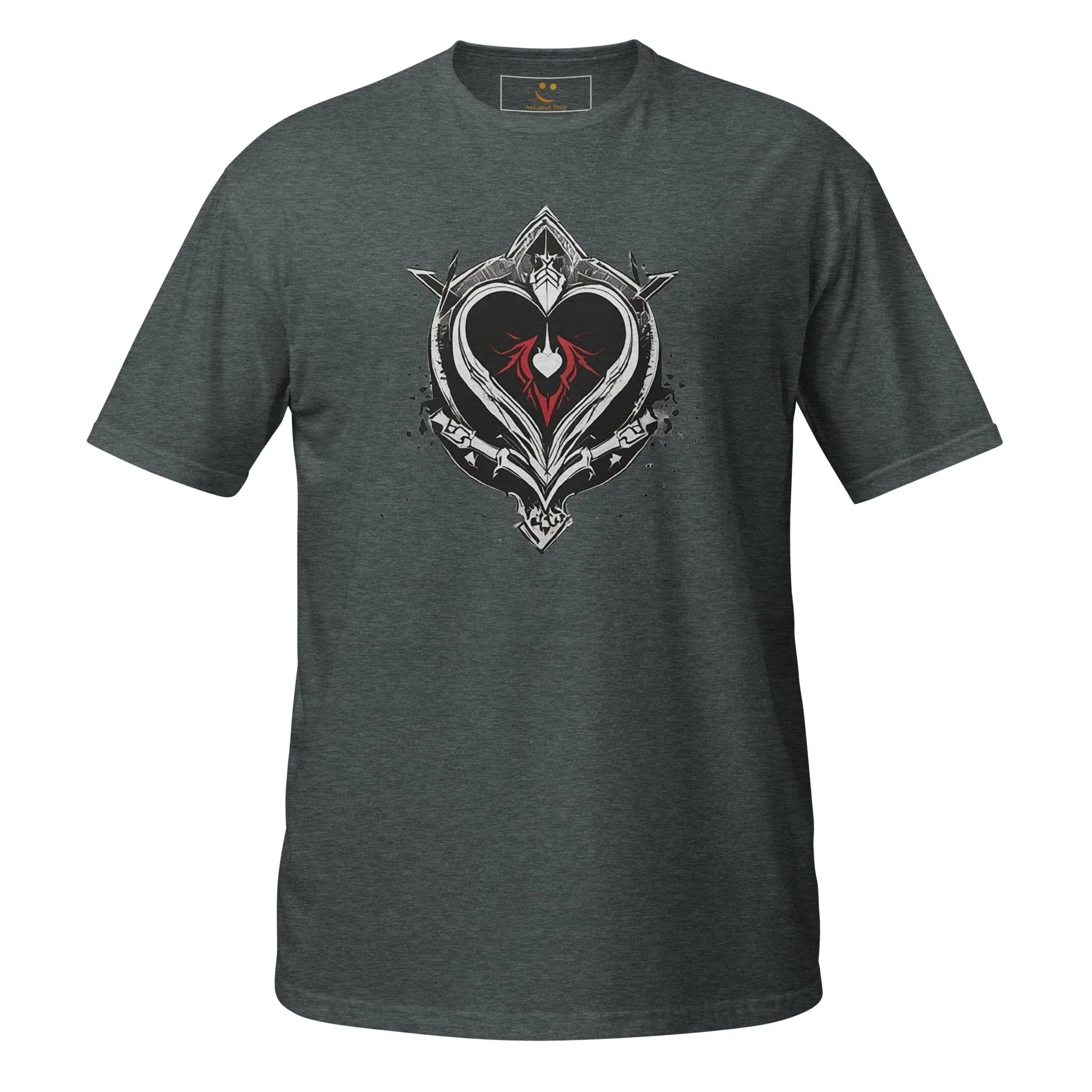 Unisex | Black Heart Candle Short-Sleeve T-Shirt t-shirt AwRans Clothing unisex-basic-softstyle-t-shirt-dark-heather-front-65f29eaae0b3c