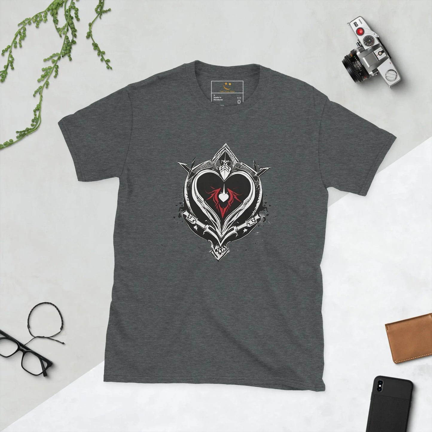 Unisex | Black Heart Candle Short-Sleeve T-Shirt - AwRans Clothing