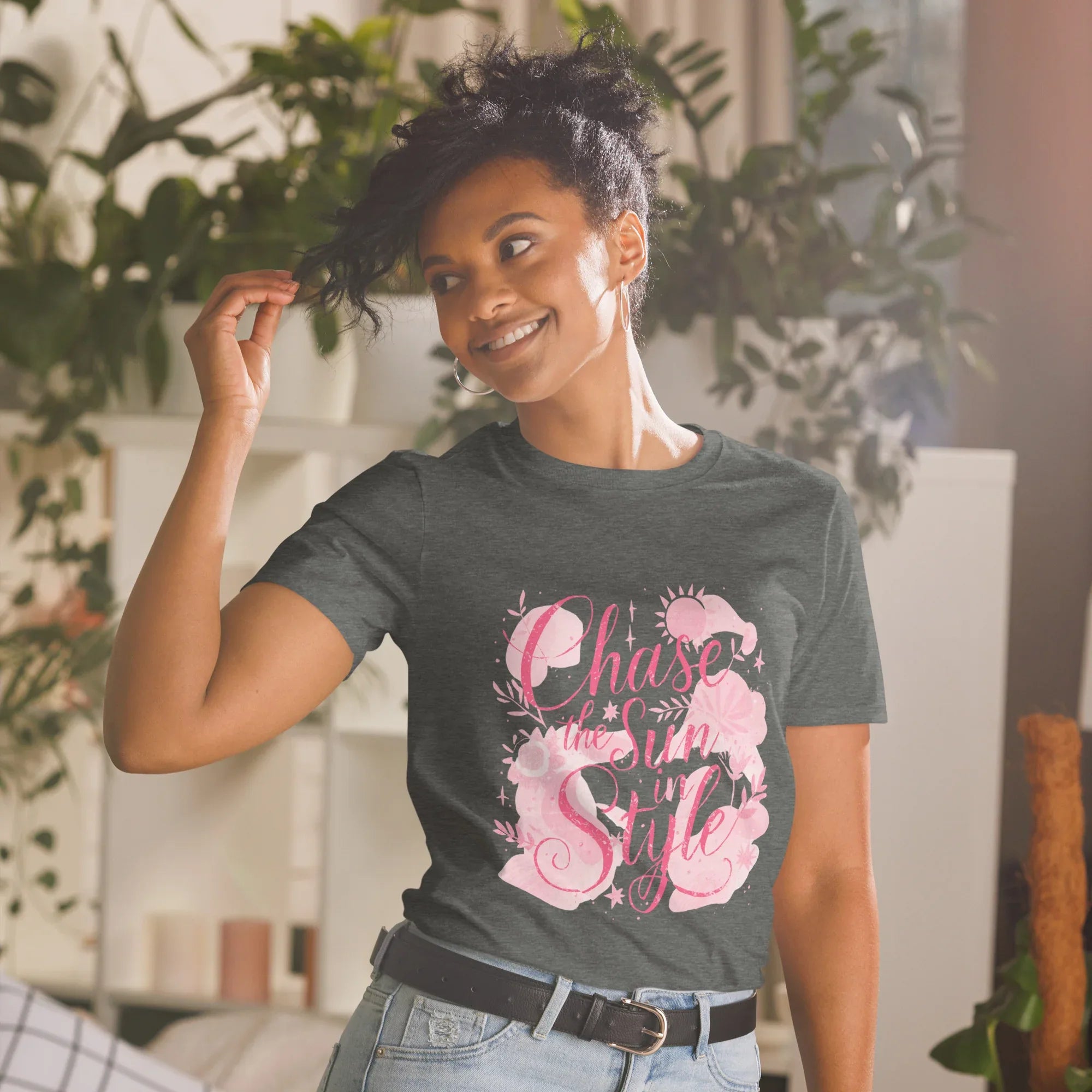 Short-Sleeve Women's T-Shirt | Chase The Sun In Style - AwRans Clothing
