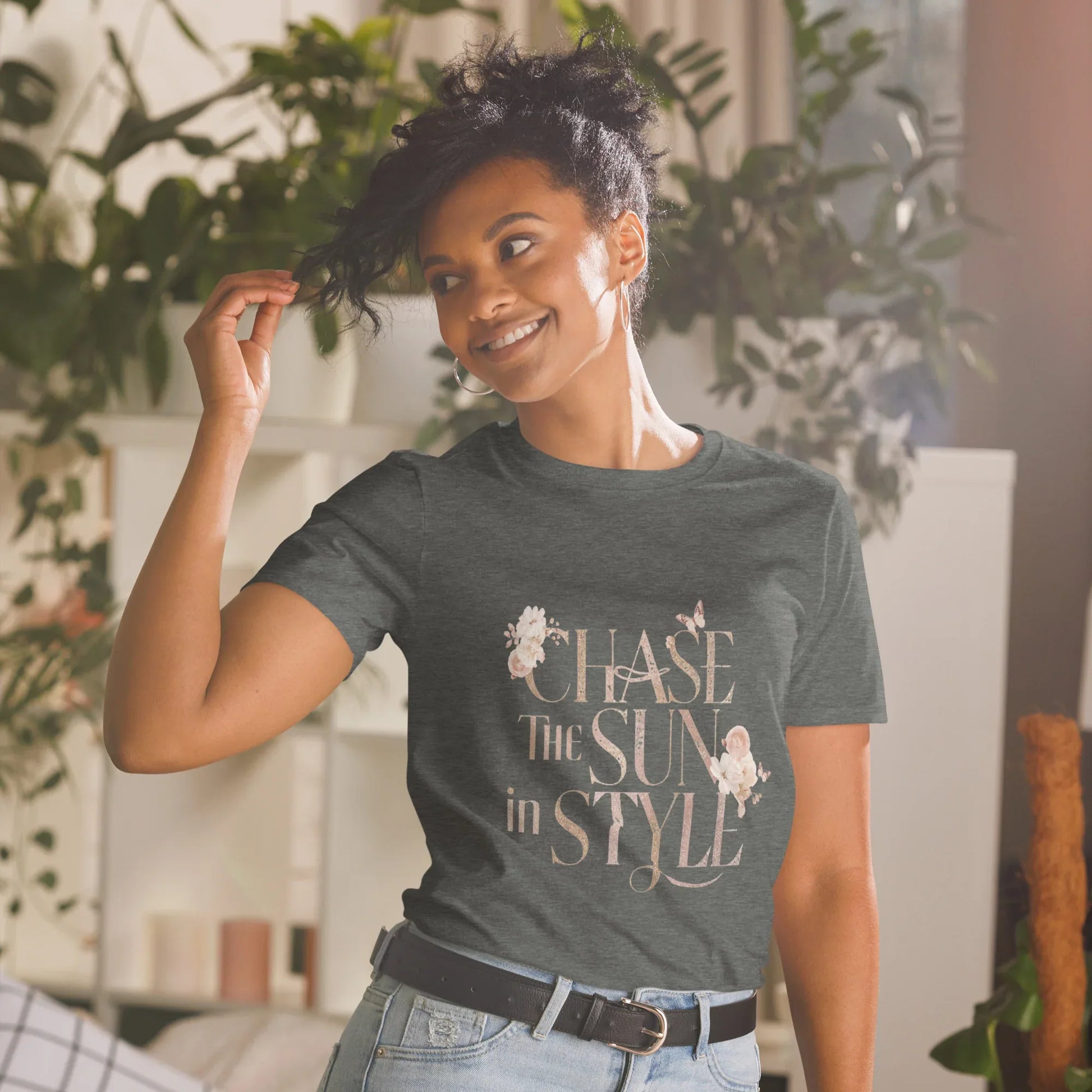 Short-Sleeve Women's T-Shirt | Chase The Sun In Style - AwRans Clothing