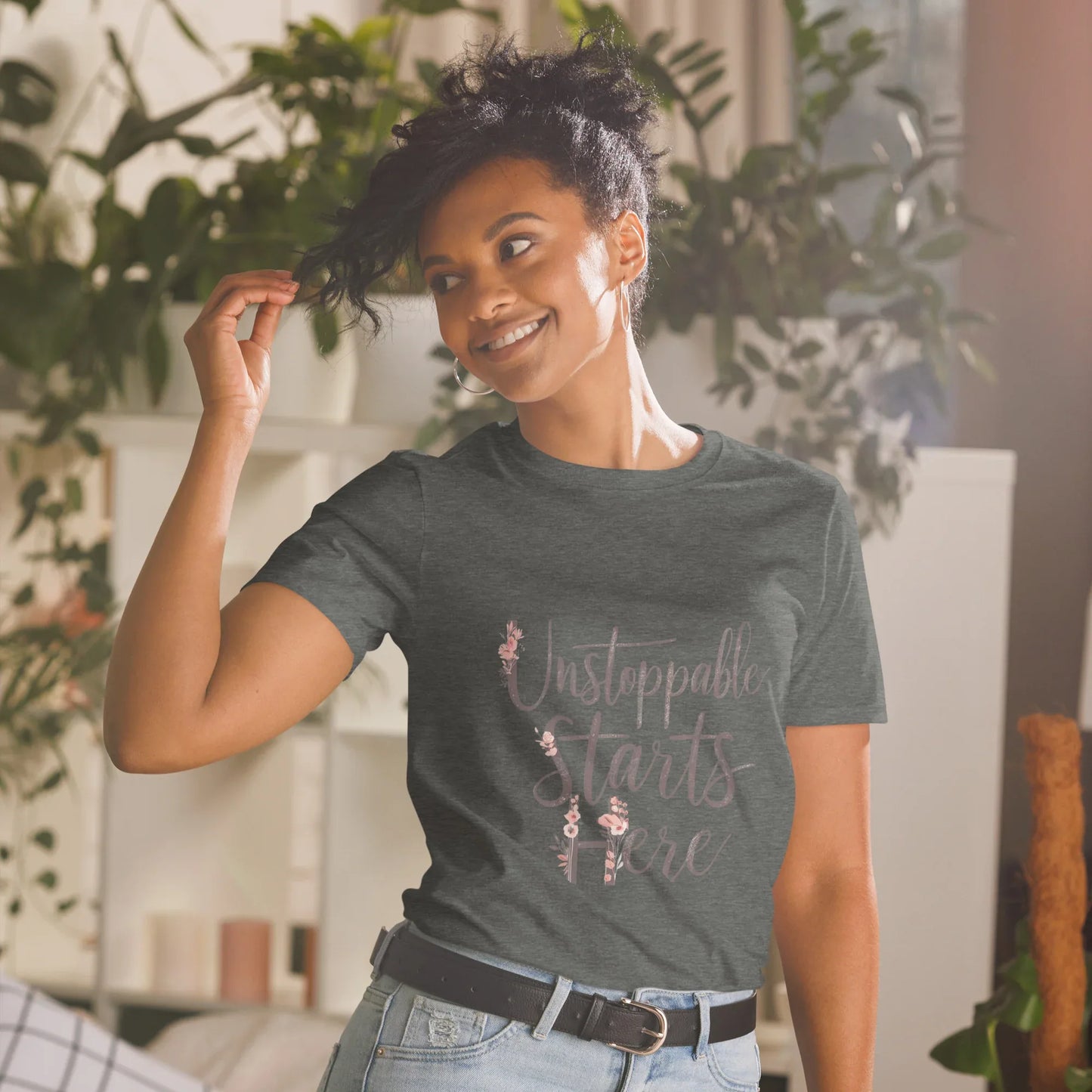 Short-Sleeve Women's T-Shirt | Unstoppablr Starts Here - AwRans Clothing