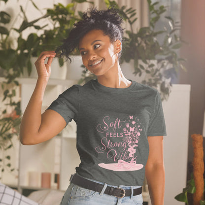 Short-Sleeve Women's T-Shirt | Soft Feels Strong Vibes - AwRans Clothing