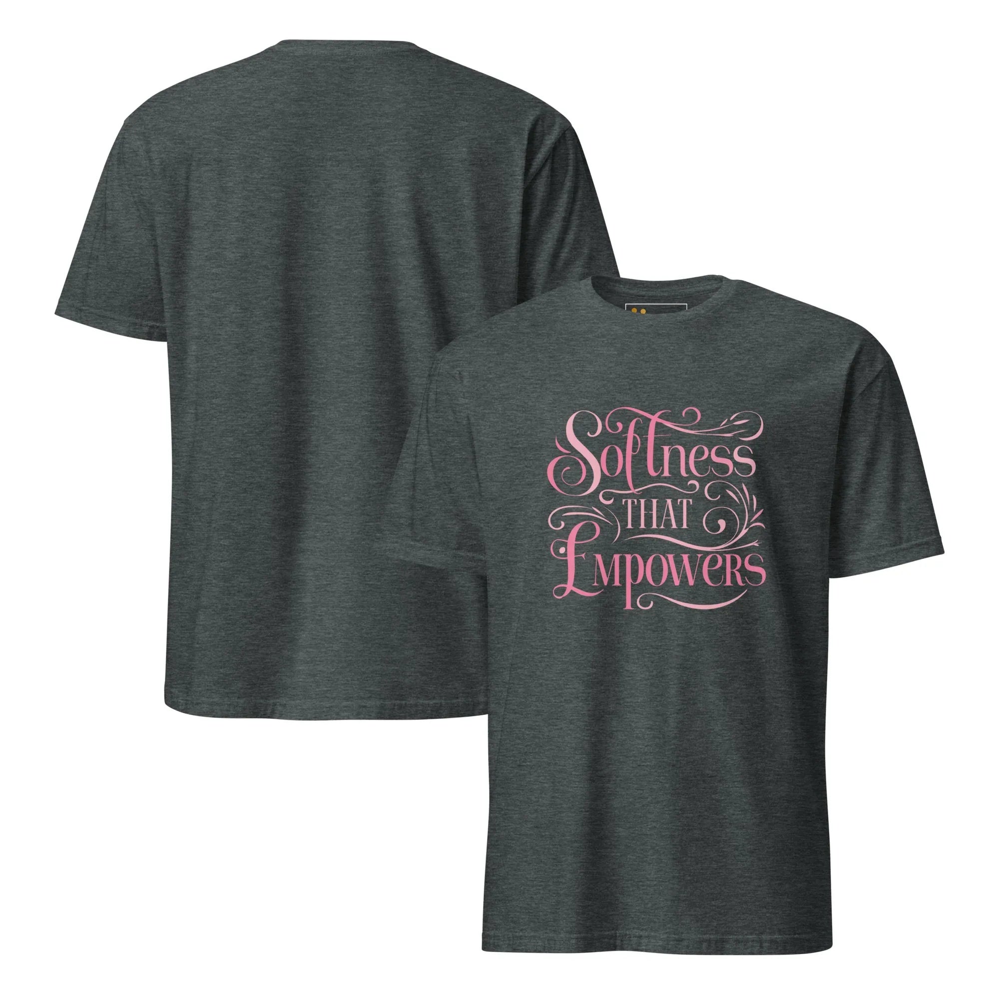 Short-Sleeve Women's T-Shirt | Softness That Empowers T-Shirt AwRans Clothing unisex-basic-softstyle-t-shirt-dark-heather-front-and-back-67b010c6b3ad7