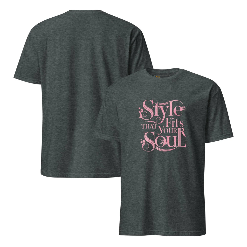 Short-Sleeve Women's T-Shirt | Style That Fits Your Soul T-Shirt AwRans Clothing unisex-basic-softstyle-t-shirt-dark-heather-front-and-back-67b052b2a82a6