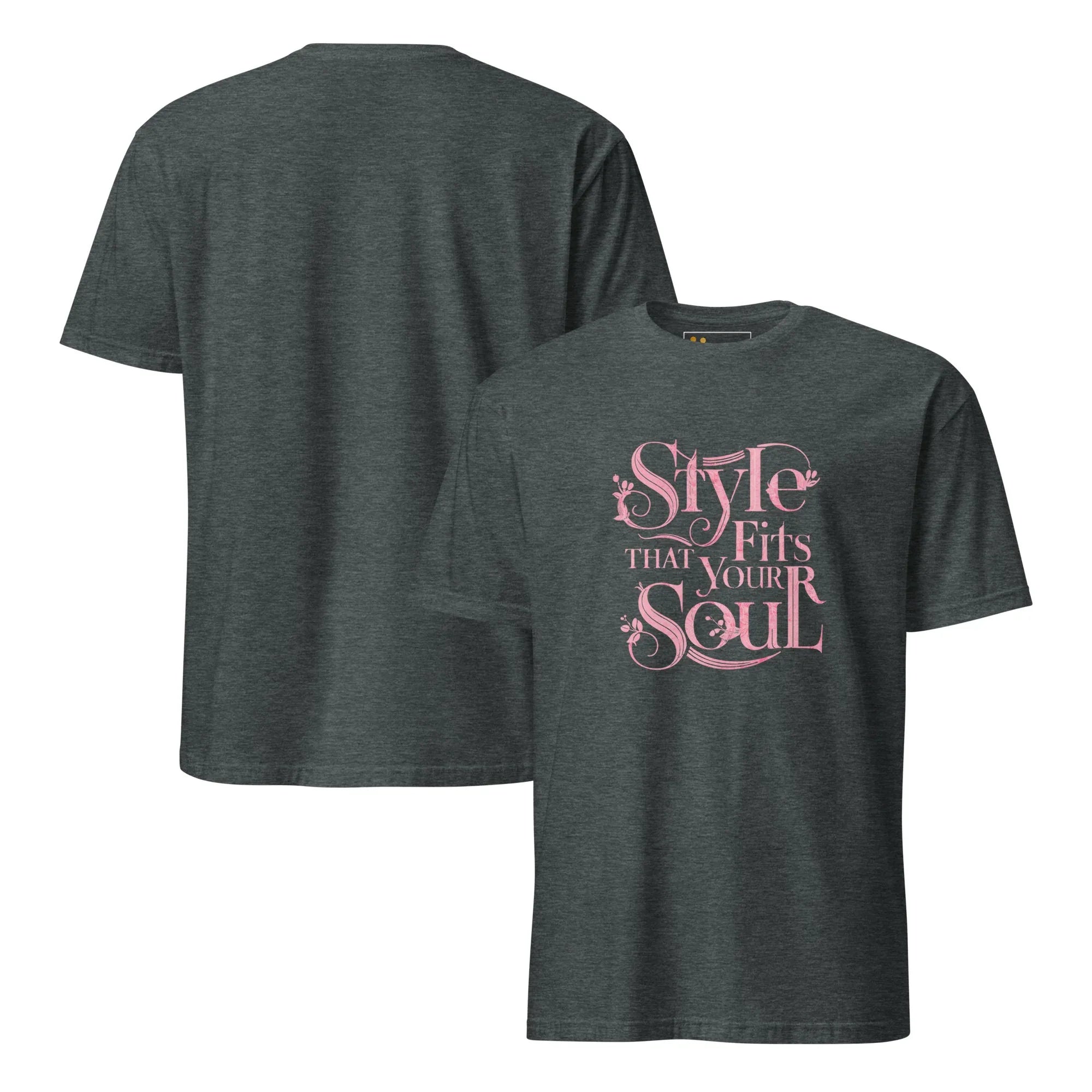 Short-Sleeve Women's T-Shirt | Style That Fits Your Soul T-Shirt AwRans Clothing unisex-basic-softstyle-t-shirt-dark-heather-front-and-back-67b052b2a82a6