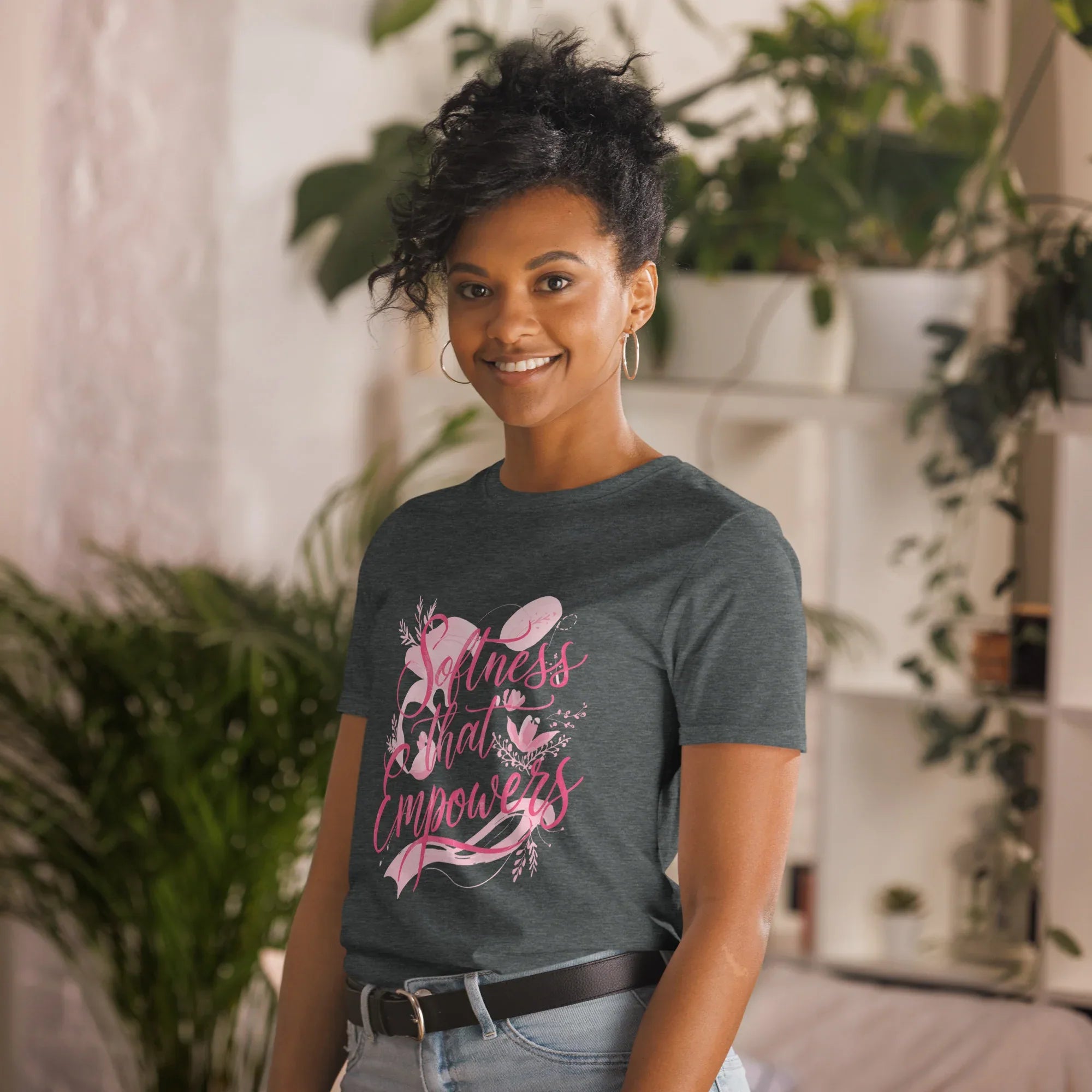 Short-Sleeve Women's T-Shirt | Softness That Empowers T-Shirt AwRans Clothing unisex-basic-softstyle-t-shirt-dark-heather-left-front-67b0144d3c09c
