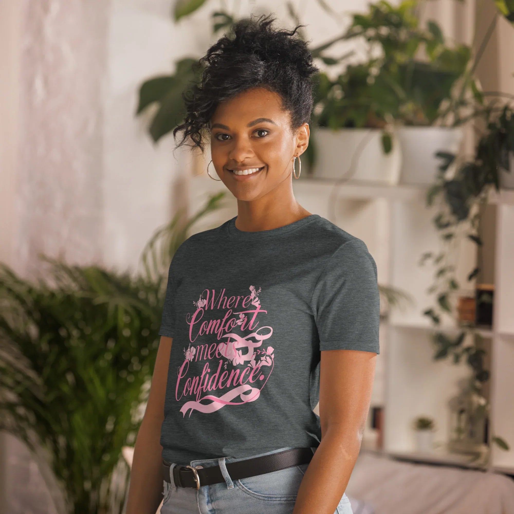 Short-Sleeve Women's T-Shirt | Where Comfort Meets Confidence T-Shirt AwRans Clothing unisex-basic-softstyle-t-shirt-dark-heather-left-front-67b05c3f1f55a