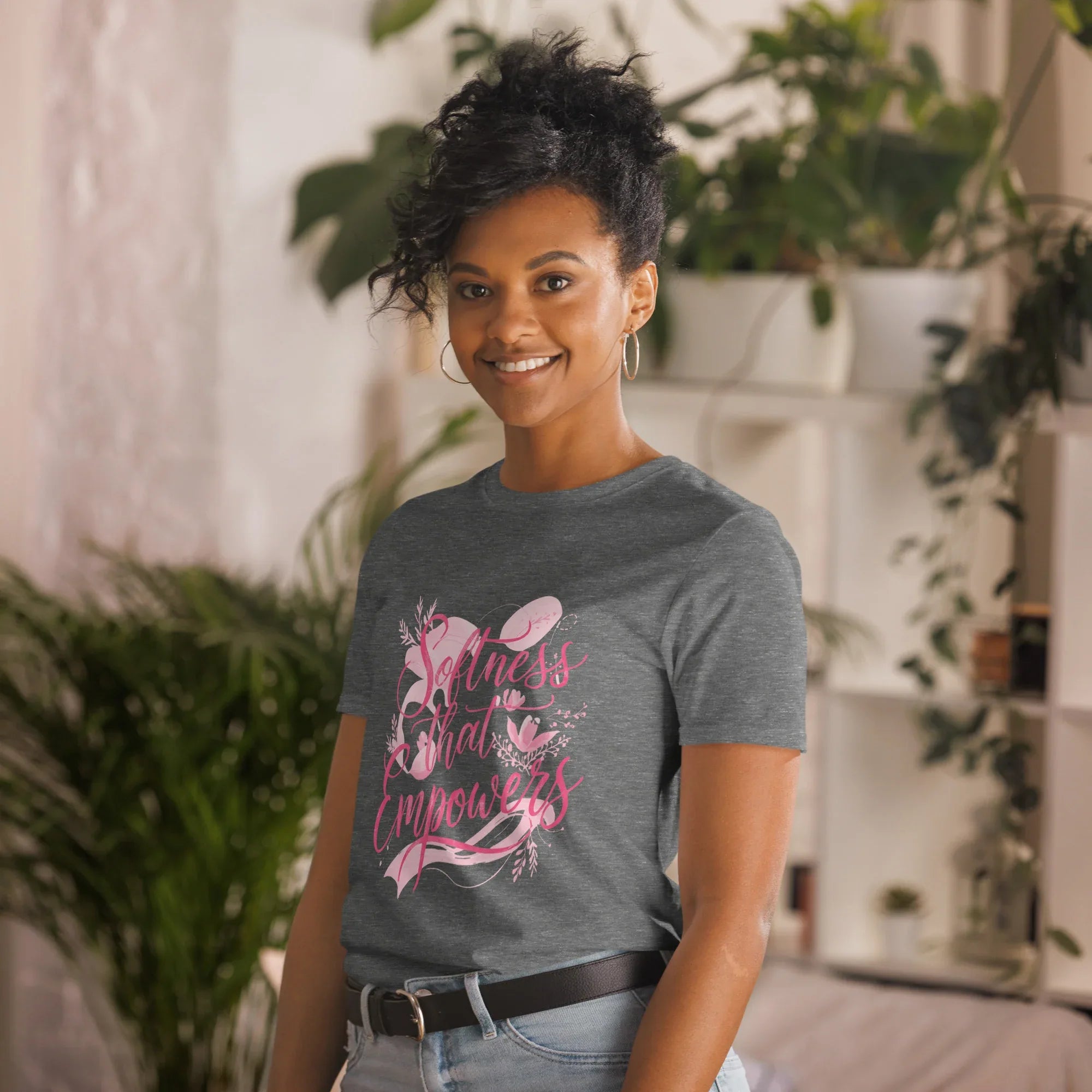 Short-Sleeve Women's T-Shirt | Softness That Empowers T-Shirt AwRans Clothing unisex-basic-softstyle-t-shirt-graphite-heather-left-front-67b0144d6be19
