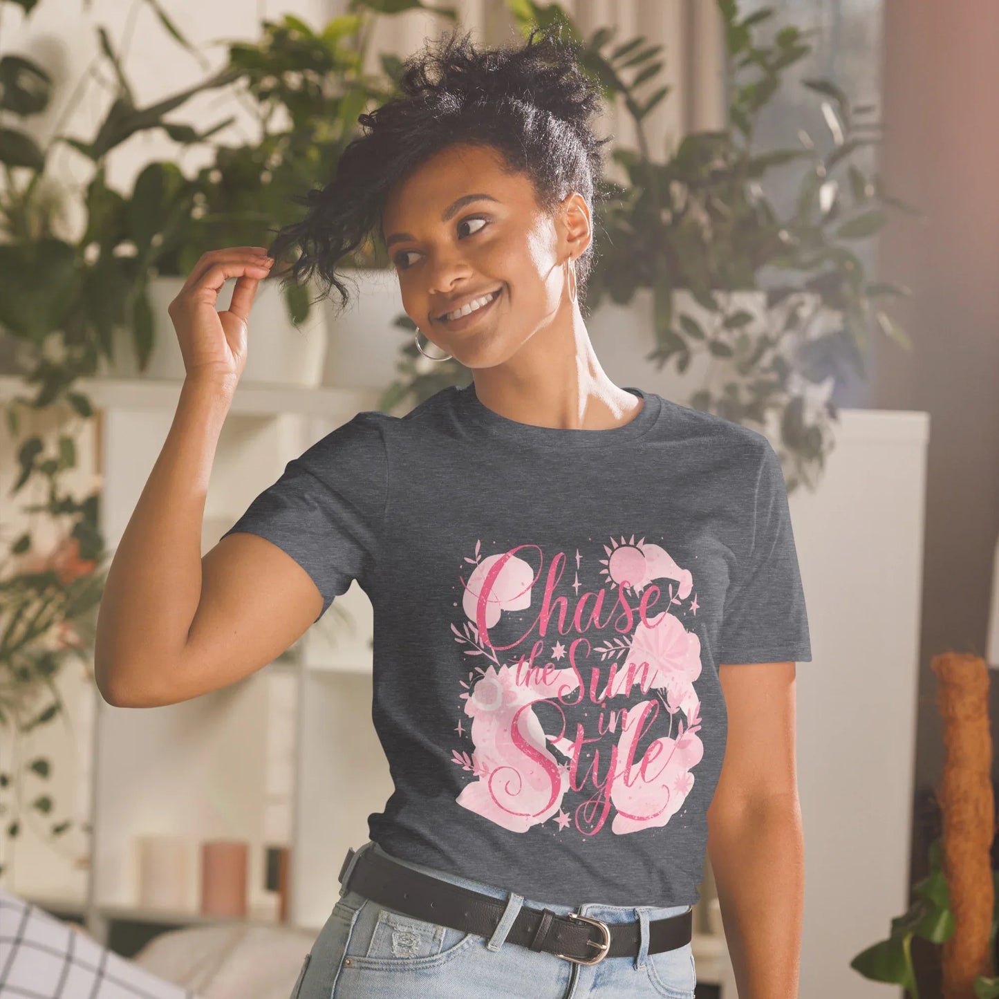 Short-Sleeve Women's T-Shirt | Chase The Sun In Style - AwRans Clothing